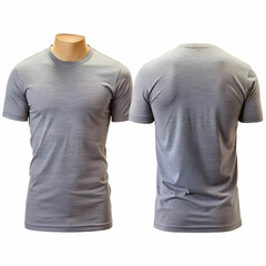 blank gray male t shirt template for your design