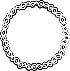 Circle frame. Hand drawn design elements