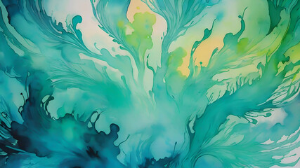  Watercolor paint splash, blotch background with bleed wash and bloom. Blobs of paint, nostalgic watercolor paper texture. Beautiful trendy  impressionist background. 
