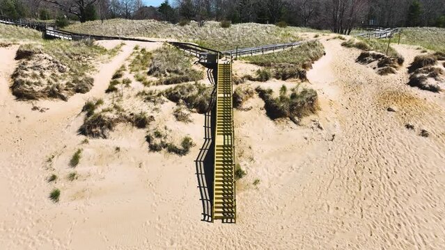 Fresh off an install, a view of lovely new stairs at Kruse Park.