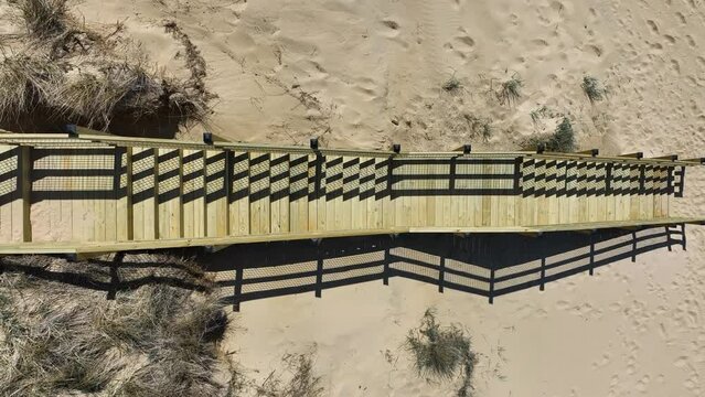 Overhead look at the freshly built replacement stairs.