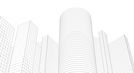 Fototapeta premium ​​abstract architecture 3d illustration background