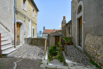 A street in Gambatesa, a medieval village in Molise, Italy.