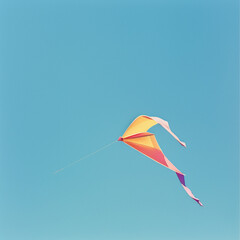 kite in the sky.Minimal creative fun concept