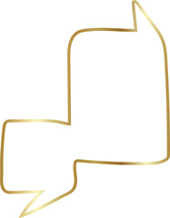 Golden speech bubble luxury icon, dialogue, text, chat