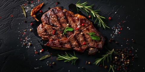 Beef steak dry aged with spices  Generative AI