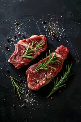 Beef steak dry aged with spices  Generative AI