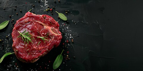 Beef steak dry aged with spices  Generative AI