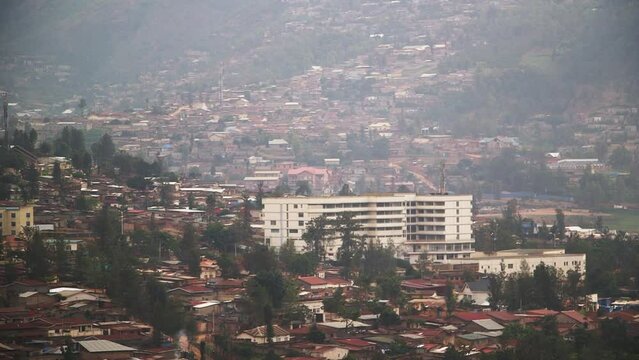 View of Kigali from the hills , Rwanda. Hotel rwanda