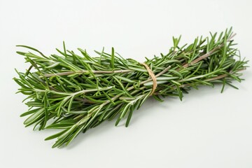 Rosemary tied on white surface