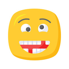 Visually perfect dumb emoji icon design, easy to use and download