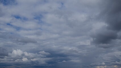 Obraz premium Dramatic sky with storm clouds, rain clouds, rainy season, landscape