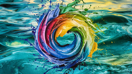 Abstract multicolored watercolor background. A dreamy, almost surreal picture.