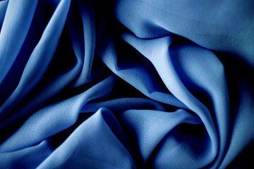 blue silk fabric texture background 