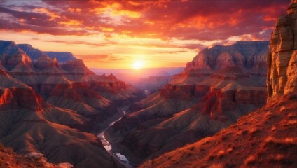 Obraz premium grand canyon at sunset,grand canyon sunrise, grand canyon sunset