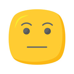 Fototapeta premium Grab this amazing icon of indifferent emoji, customizable flat vector