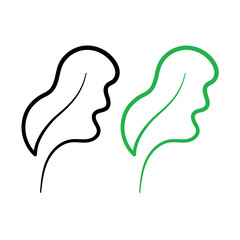 Calligraphy Wavy Leaf