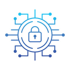 Cyber Security Shield Gradient Style