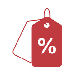 Discount Tag Red Glyph Style