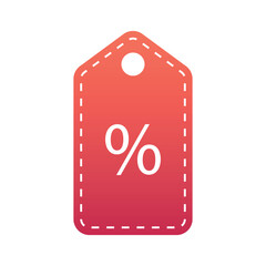 Discount Tag Red Gradient Style