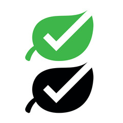 Leaf Check Mark Green And Black © Juicy Studios LTD