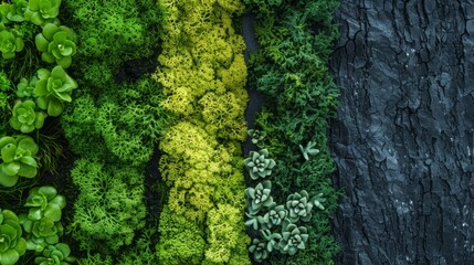 A set of greeting cards with a minimalist design of overlapping moss and lichen textures perfect for any nature lover..