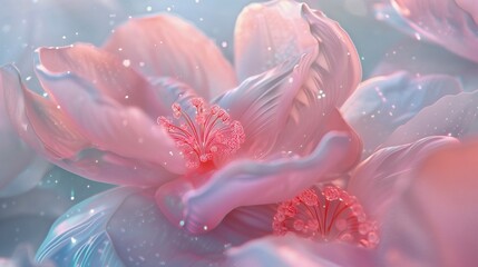 Ethereal Blooms: Close-ups depict wildflower petals in serene beauty, an ethereal vision of calm