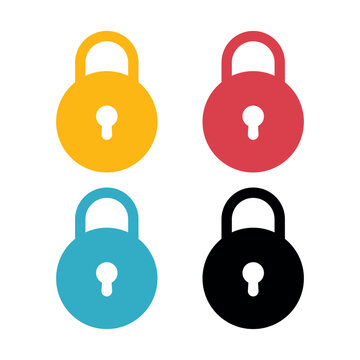 Padlock Round Simple Style Multple Colours