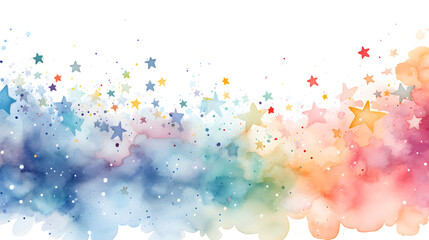Digital vintage watercolor stars abstract graphic poster web page PPT background