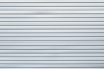 White metal roller door with texture isolated on white background
