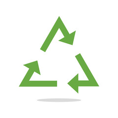 Sharp Triangle Shape Recycle Arrows