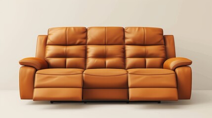 Reclining Sofa Comfort: An illustration showcasing the comfort of a reclining sofa