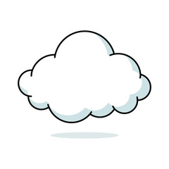 White Cloud Filled Outline