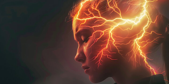 Stroke: The Sudden Weakness and Facial Droop - Picture a person with one side of their face drooping, with a lightning bolt striking the brain