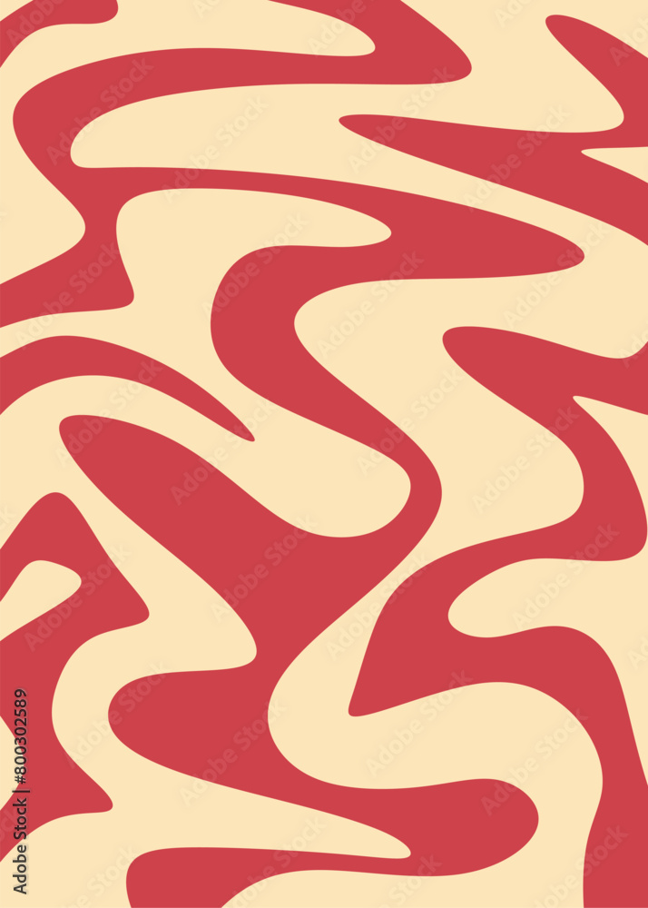 Poster abstract background with wavy curly lines pattern