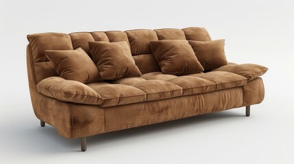 Sofa Bed Convertibility: A 3D illustration showcasing the easy convertibility of a sofa bed