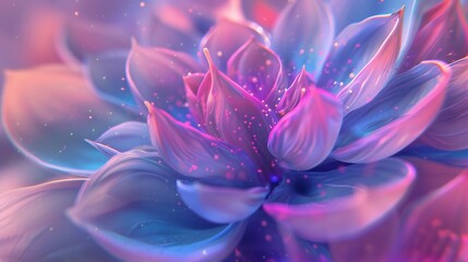 Peaceful Petals: Extreme close-ups unveil wildflower petals in tranquil motion, their delicate...