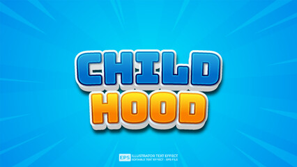 Vector 3d editable text effect font