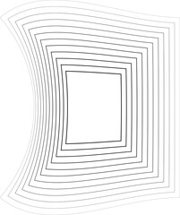 Square amorphous shapes with blending line gradient