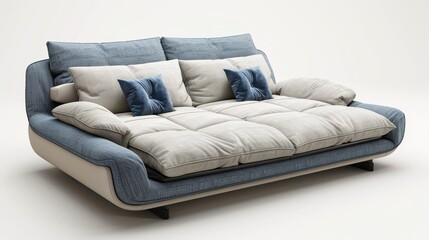 Sofa Bed Innovation: A 3D illustration showcasing the innovative design of a sofa bed