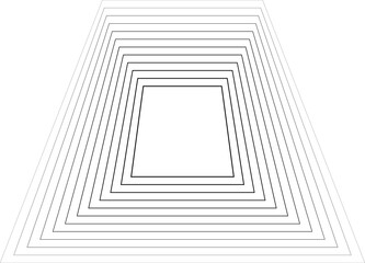 Square amorphous shapes with blending line gradient