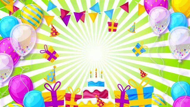 birthday card with balloons