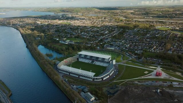 Cork Stadium Aerial View Cork City  Ballintemple Ireland 4K 02