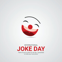International Joke Day.International Joke Day creative ads. july 1, vector, 3d ilustration