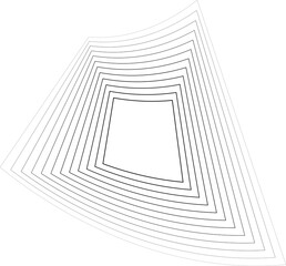 Square amorphous shapes with blending line gradient