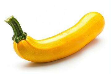 Yellow zucchini on white background