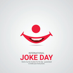 Obraz premium International Joke Day.International Joke Day creative ads. july 1, vector, 3d ilustration