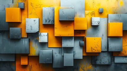 Modern style abstract background yellow, gray and white colors. Trendy geometric abstract design