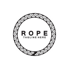 Round circle rope icon symbol Vector isolated on white background.