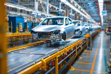 car manufacturing on the modern factory